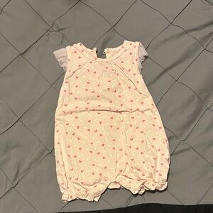 Chick Pea Cream and Pink Baby Outfit